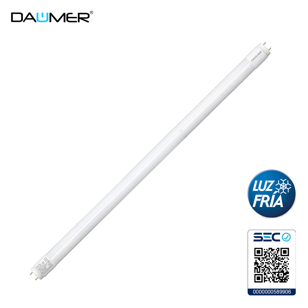 TUBO LED T8  NANOPLASTIC DAUMER 120CM 18W