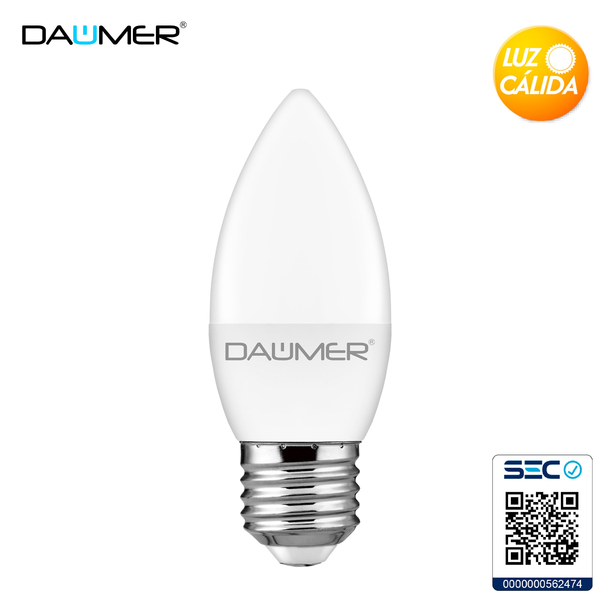 AMPOLLETA LED VELA 5W SOCKET E27