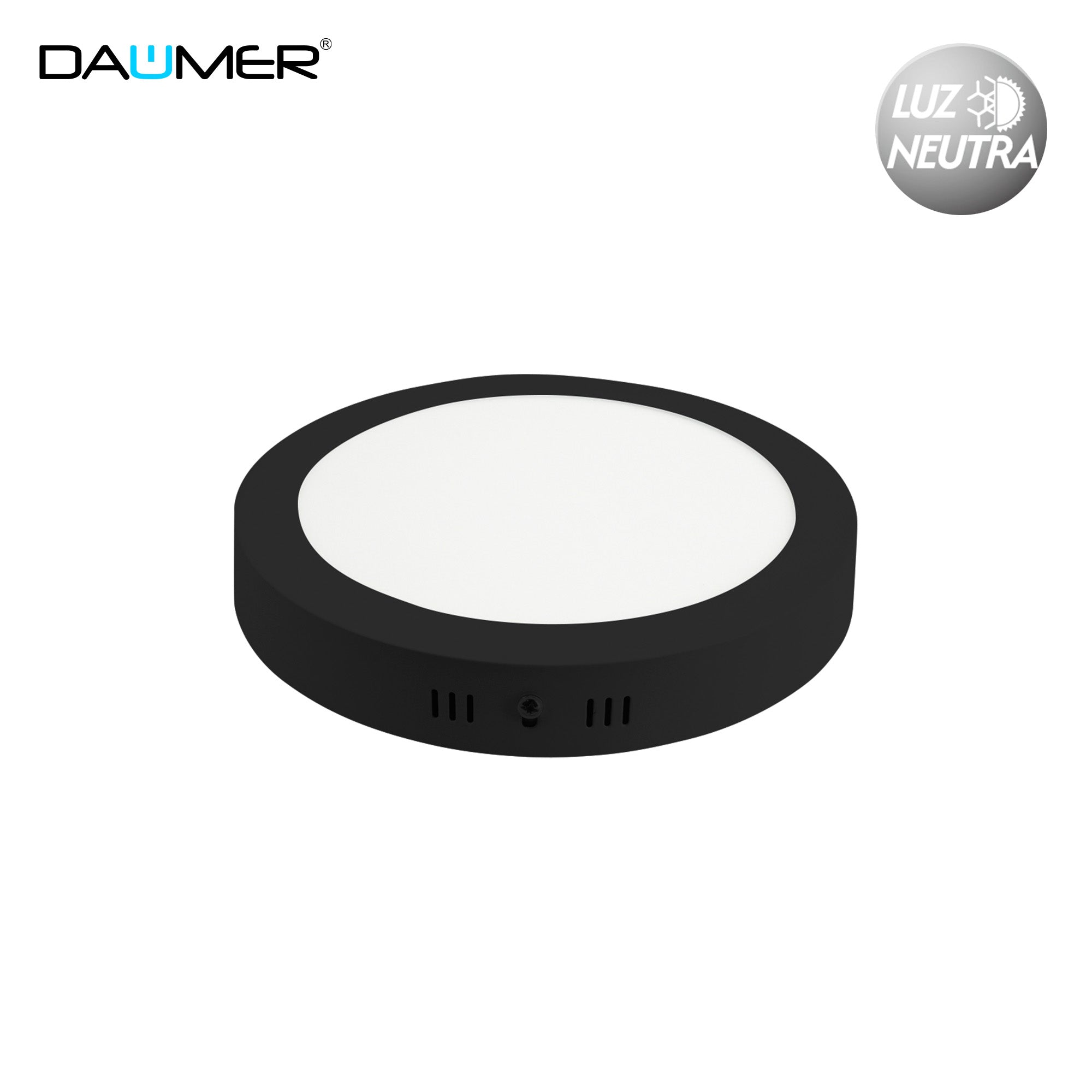 SOBREPUESTO LED REDONDO NEGRO
