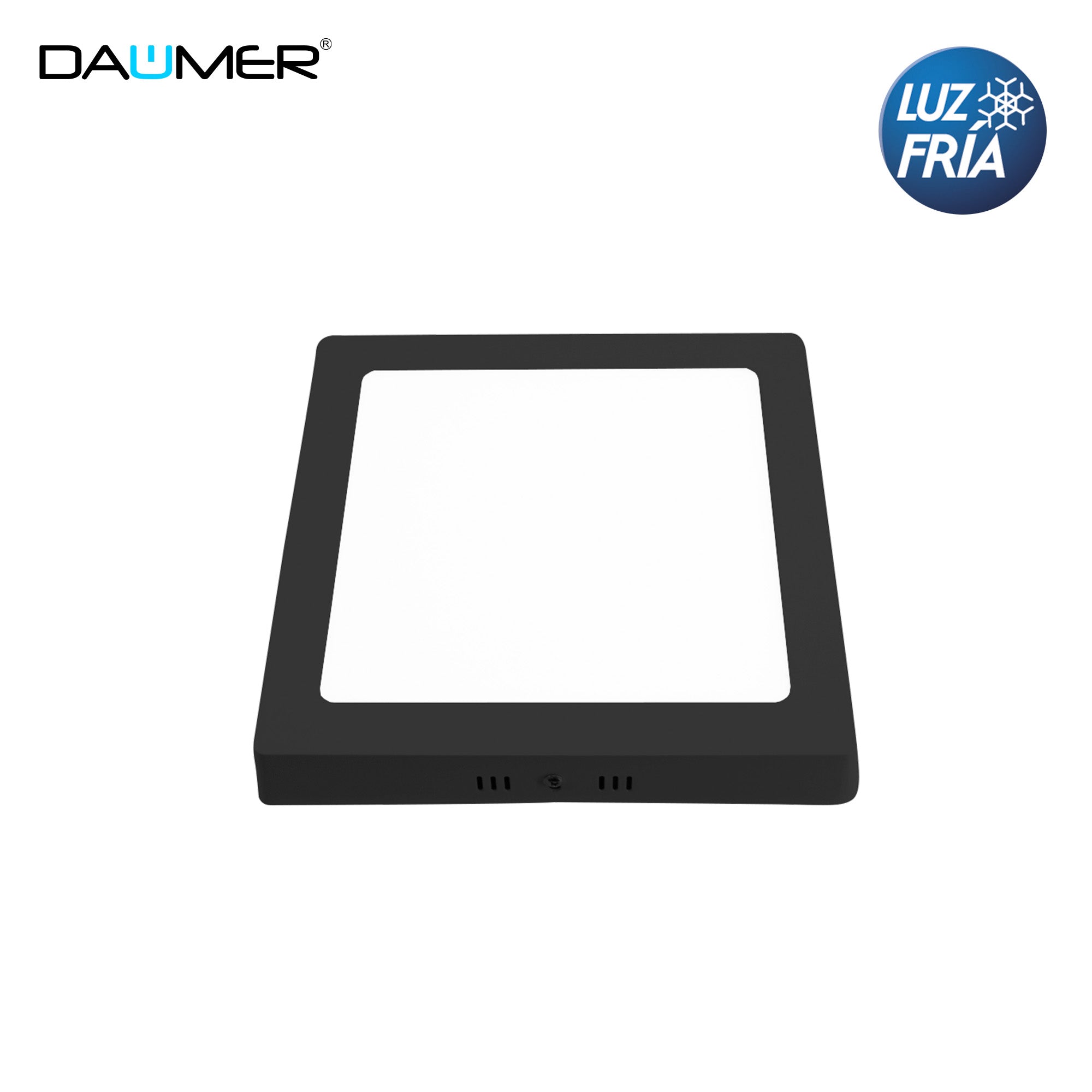 SOBREPUESTO LED CUADRADO NEGRO