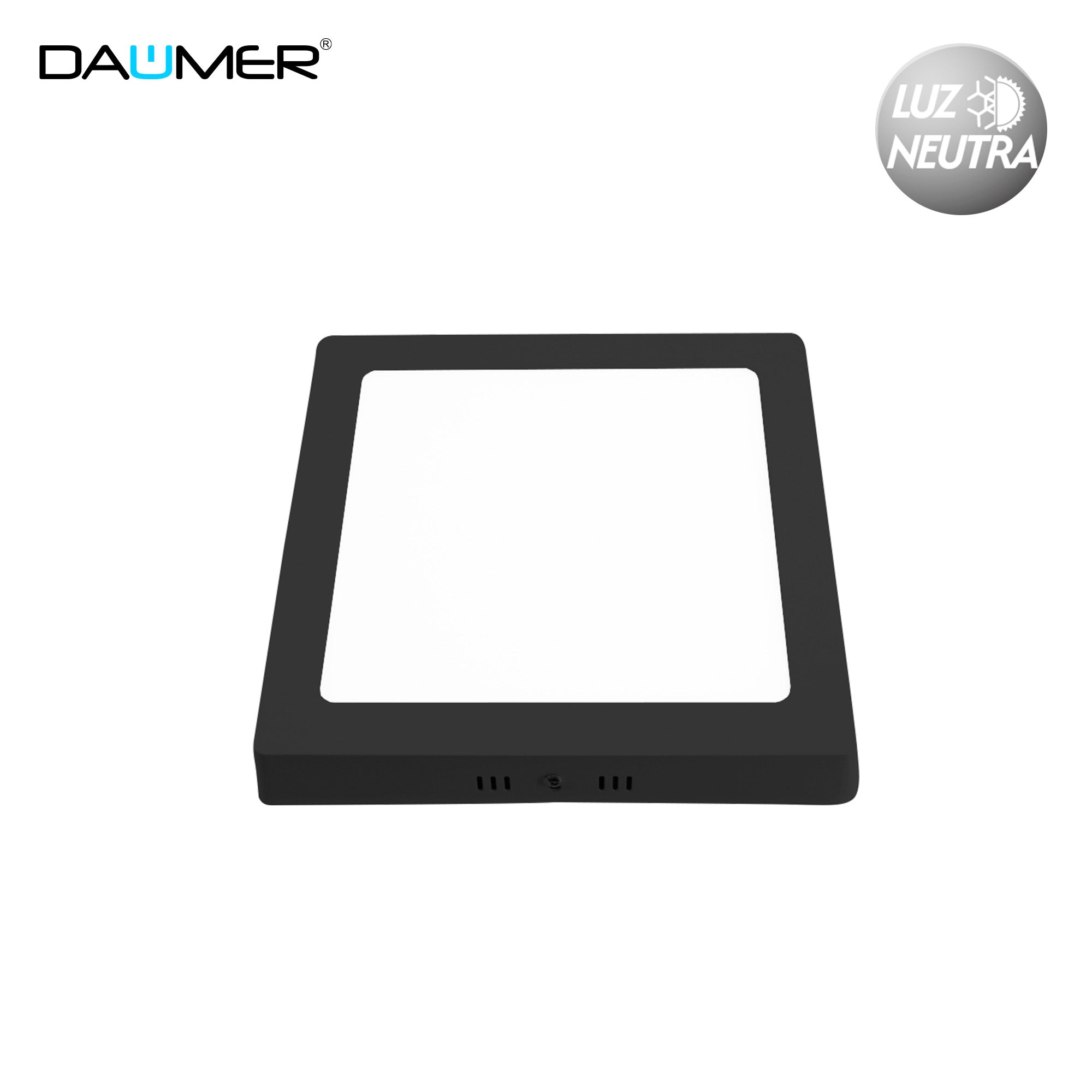 SOBREPUESTO LED CUADRADO NEGRO