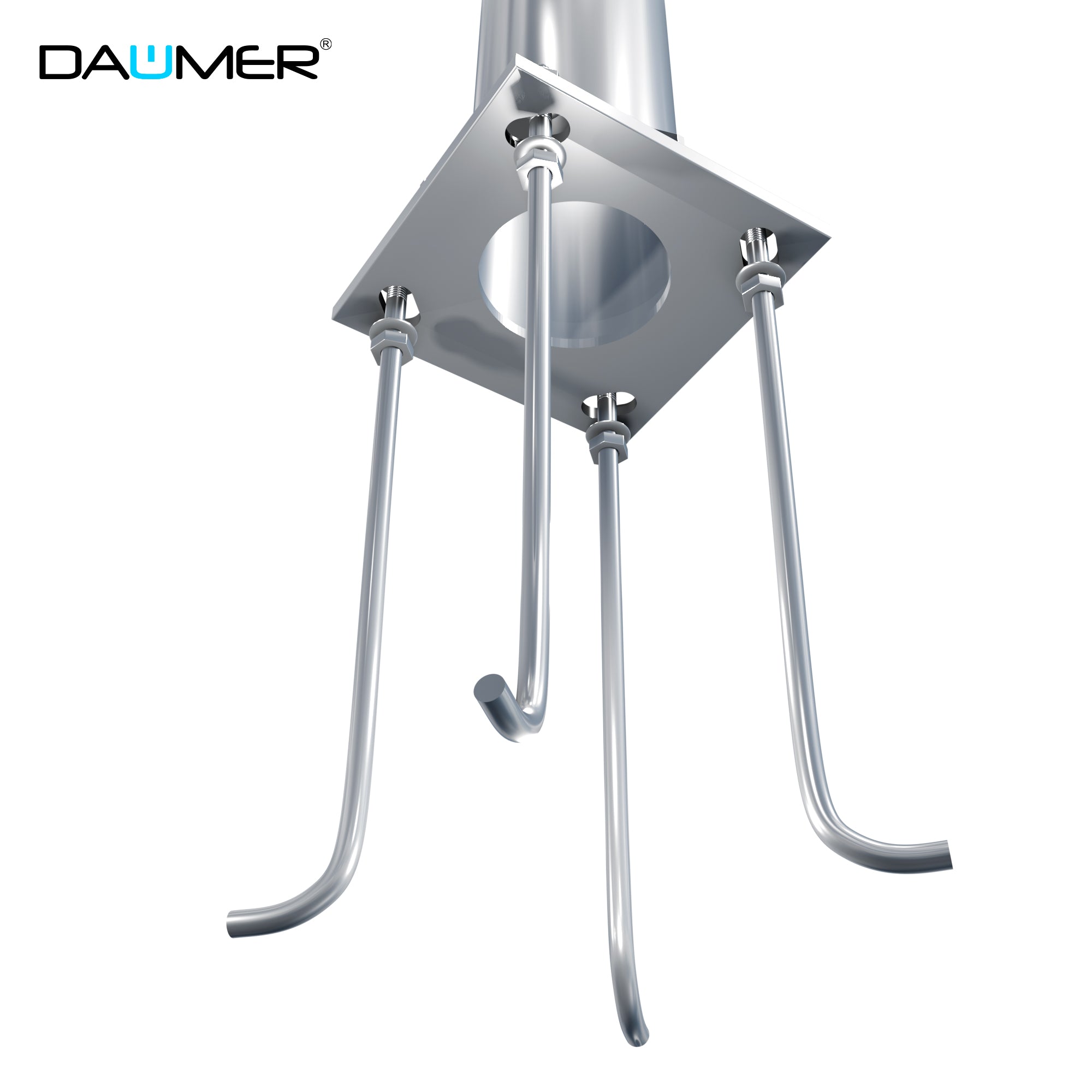 POSTE CÓNICO GALVANIZADO 5mt - 6mt - 9mt