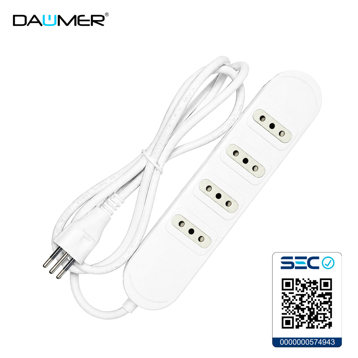 ALARGADOR 4 ENCHUFES BLANCO 1.5MTS - Blanco