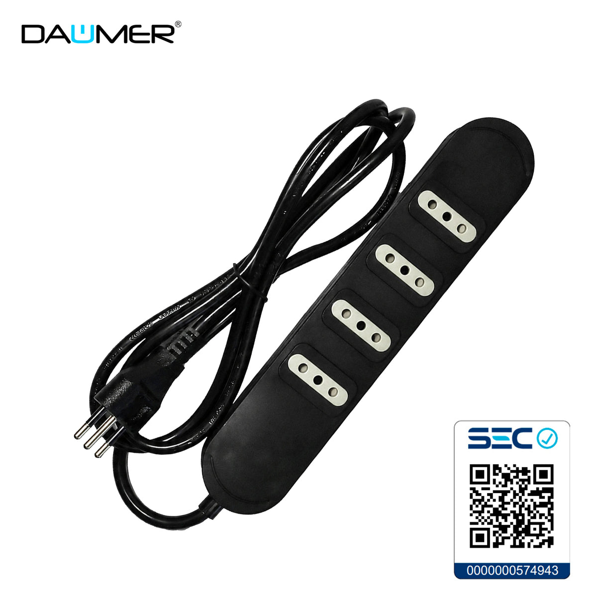 ALARGADOR 4 ENCHUFES NEGRO 3MTS - Negro