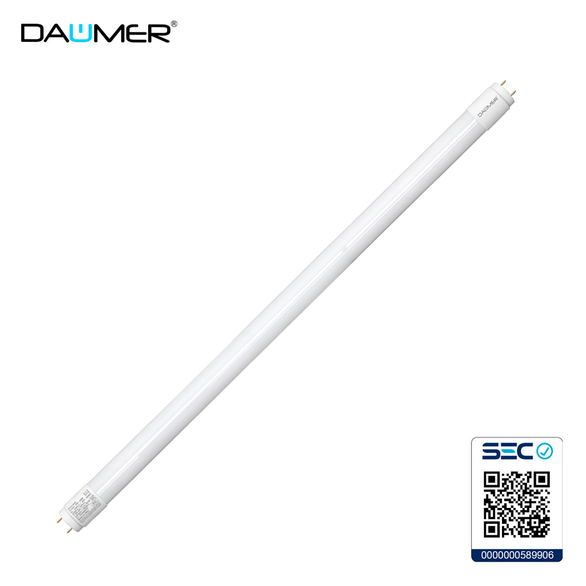 TUBO LED T8  NANOPLASTIC DAUMER 120CM 18W