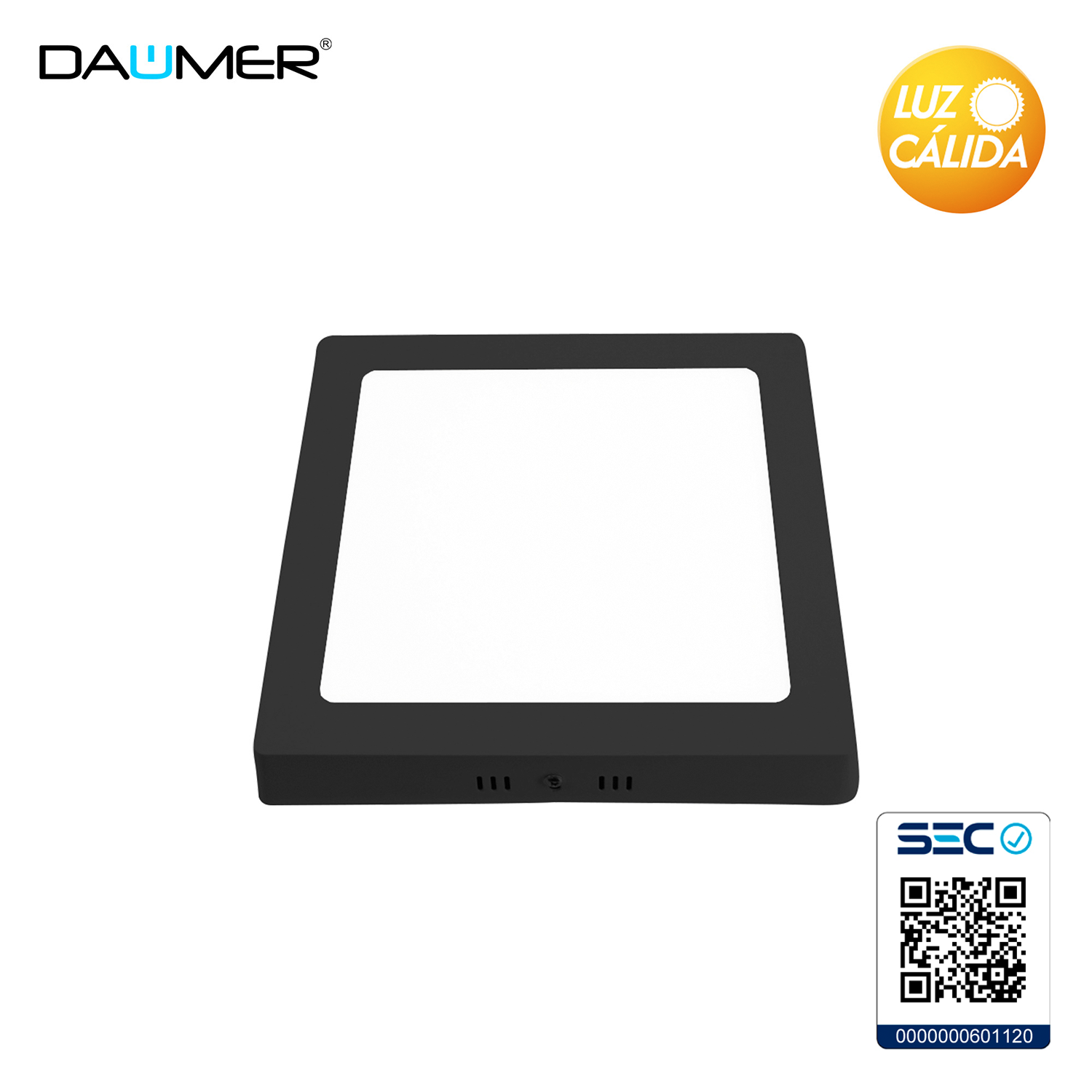 SOBREPUESTO LED CUADRADO NEGRO 6W